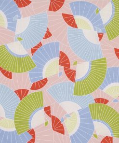 Furoshiki Hime Musubi Adeline Klam con ventagli rosa 70cm