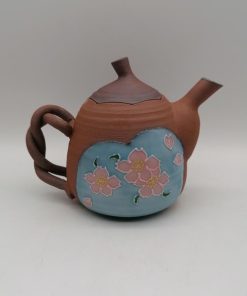 Teiera in ceramica Kyoyaki – Sakura Yakishime