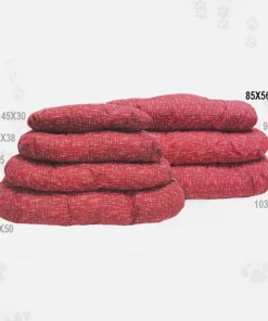 Cuscino per Cani e Gatti Nasonero con Impunture Colore Rosso 85x56cm