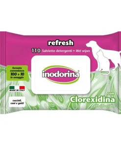 Salviette per Cani e Gatti Detergenti Inodorina Refresh con Clorexidina 110pz
